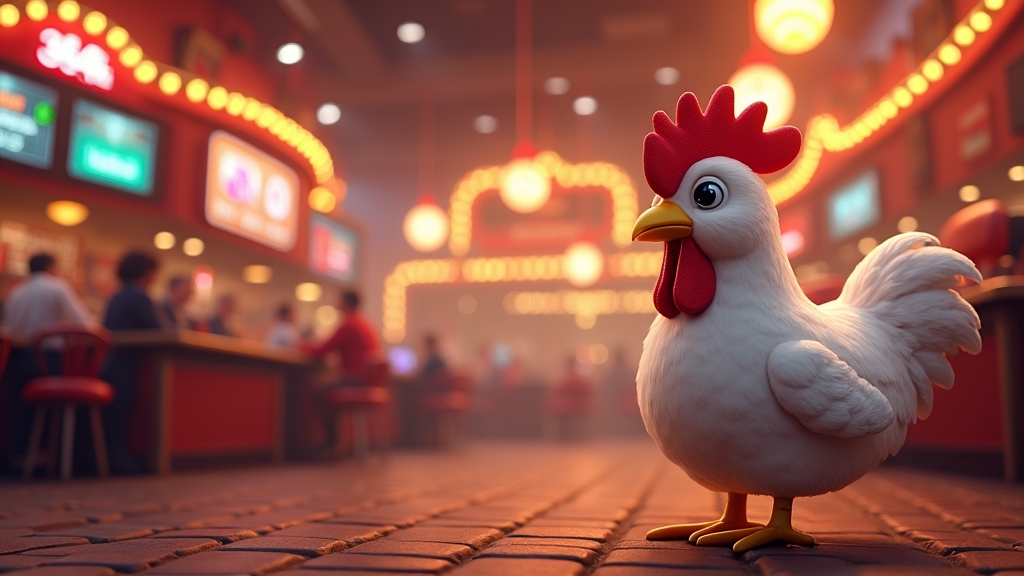 Gaming hall featuring My Brand chicken bonuses